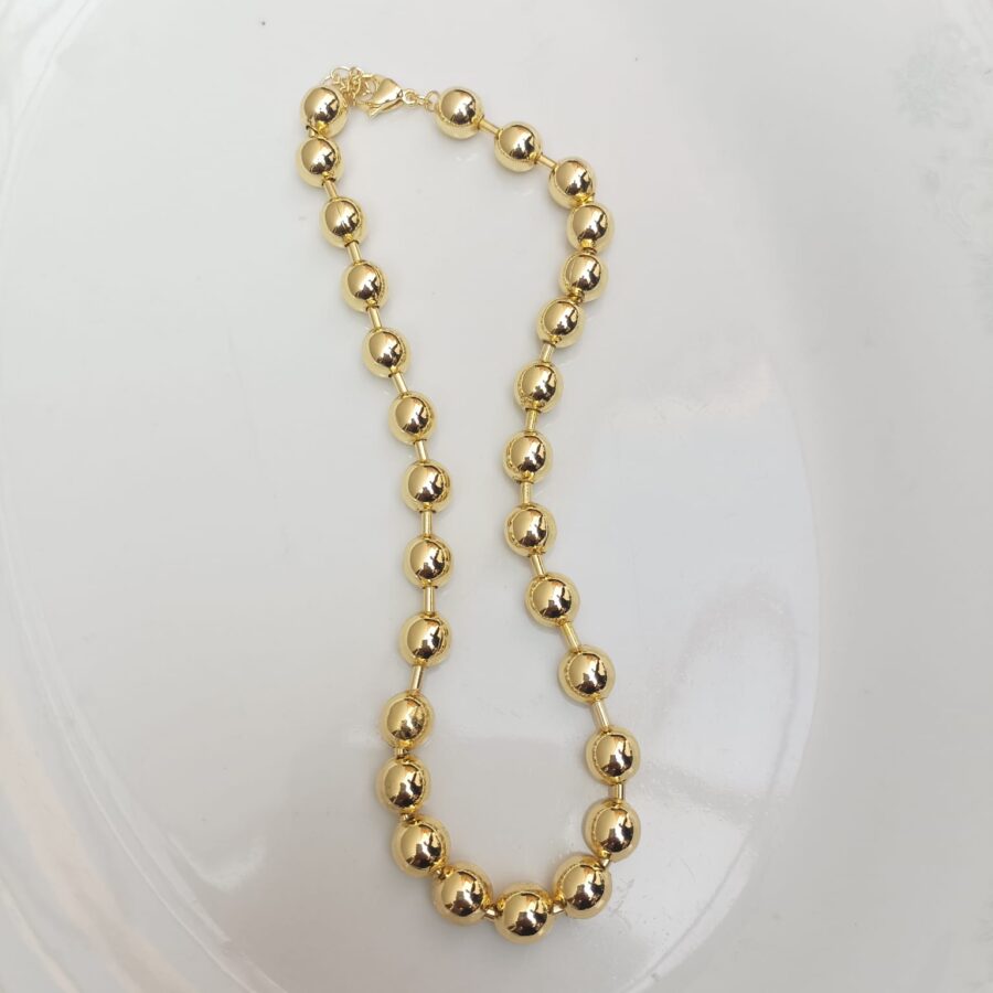 Collar "Golden Bubbles" de Esferas