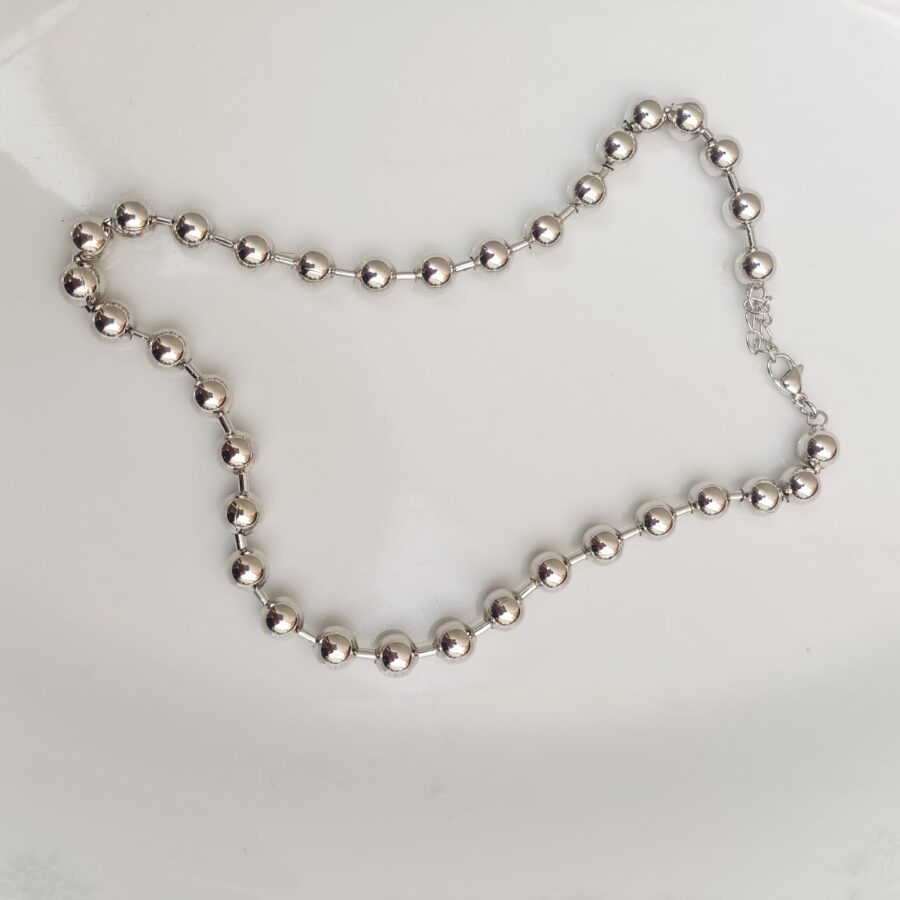 Collar "Silver Bubbles" de Esferas