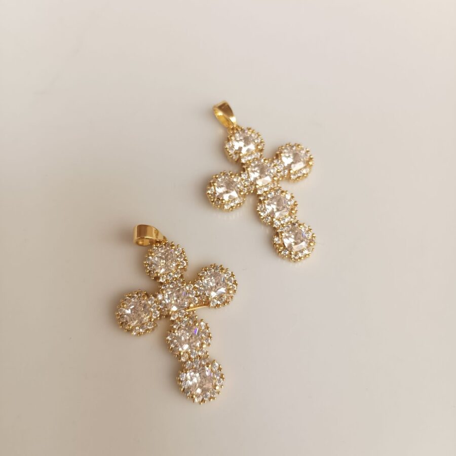 Dije Cruz "Luz Pura" de Cristales Redondos