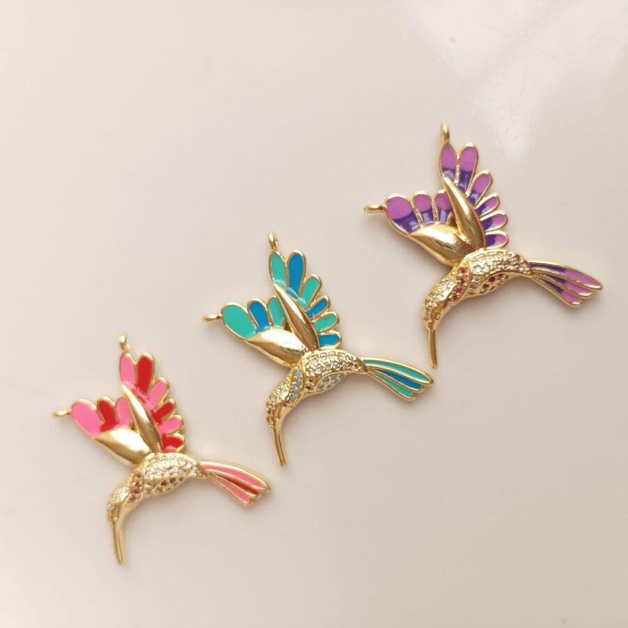 Dije Colibrí "Vuelo Tropical" Vibrante