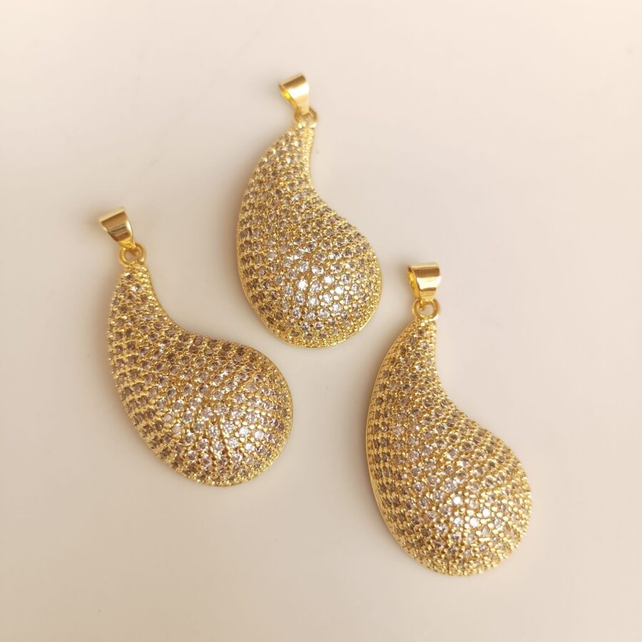 Dije Lágrima "Gota de Luz" Full Pavé