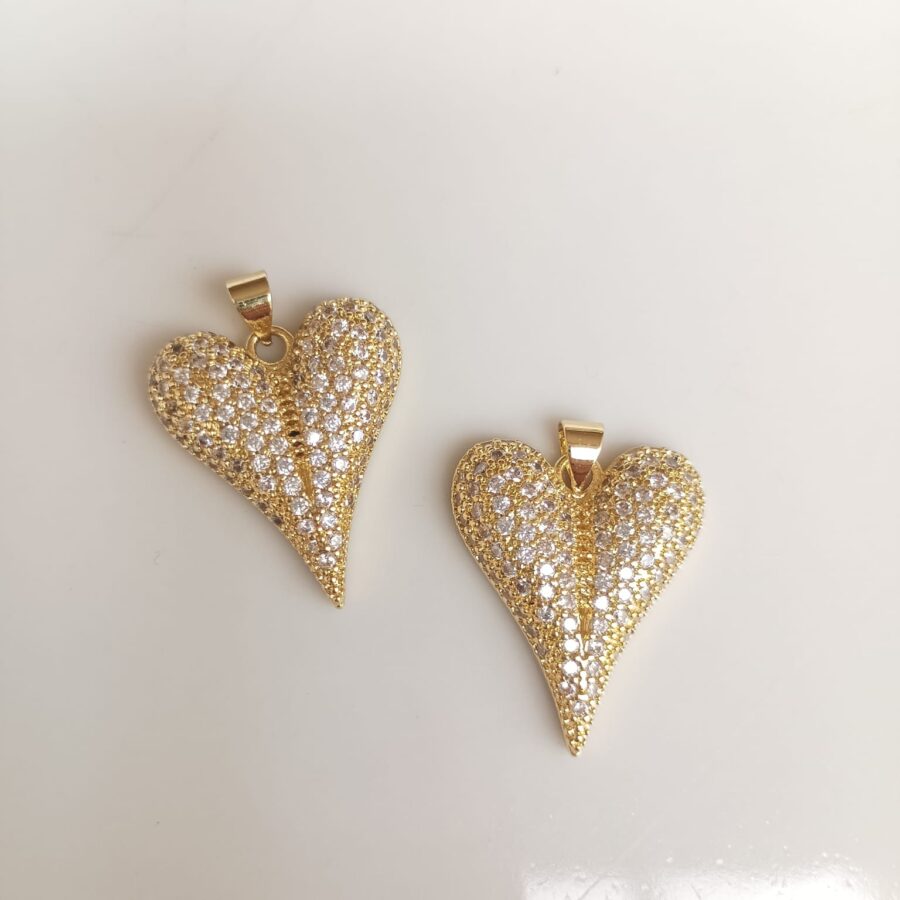 Dije Corazón "Amor Pleno" 3D Pavé