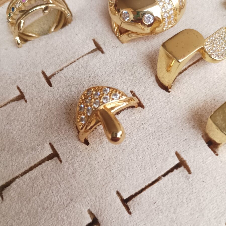 Anillo "Magic Mushroom" con Destellos